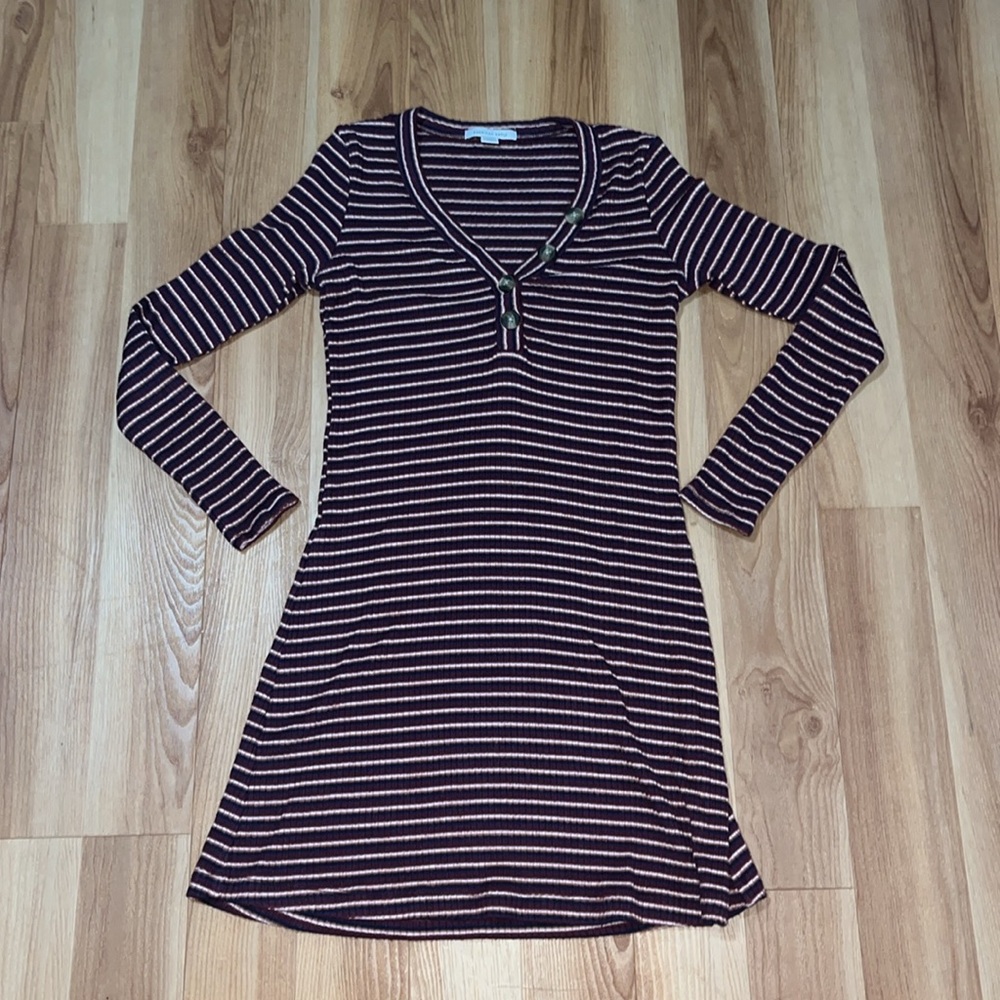 Striped Long Sleeve Fall Dress 🍂 - Picture 2 of 4
